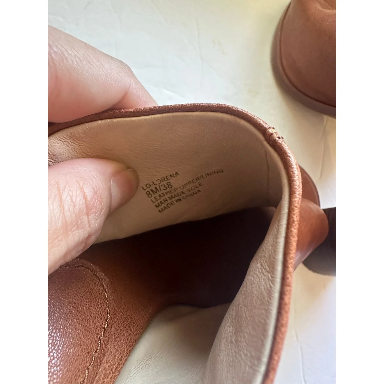 Louise et Cie Lorena 棕色皮革露趾块跟穆勒鞋 - 8M 码-