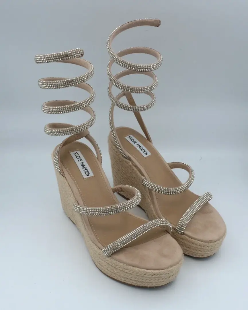 Steve Madden Mention 水钻厚底楔形女鞋 7.5 码-