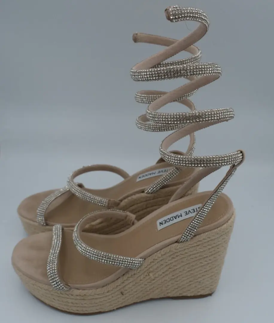 Steve Madden Mention 水钻厚底楔形女鞋 7.5 码-
