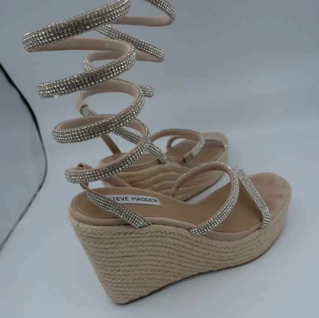 Steve Madden Mention 水钻厚底楔形女鞋 7.5 码-