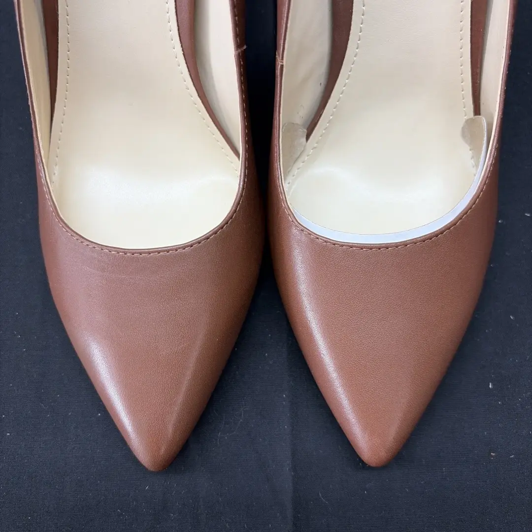 Nine West 女式 Tatiana 泵,中号棕色皮革 210,当天 7 码发货!-