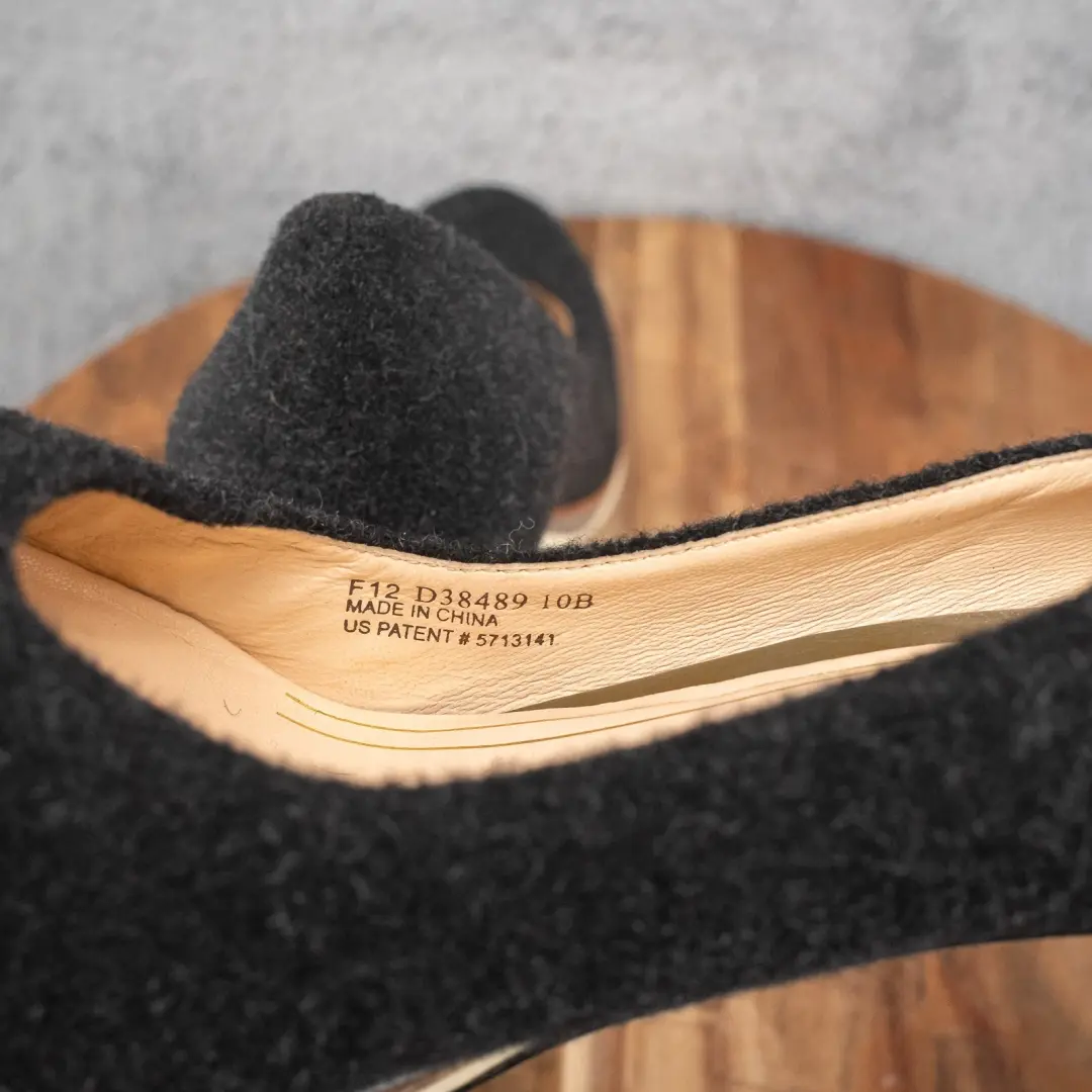 $448 Cole Haan 双平台切尔西羊毛毡泵 10 B 5 码高跟鞋-