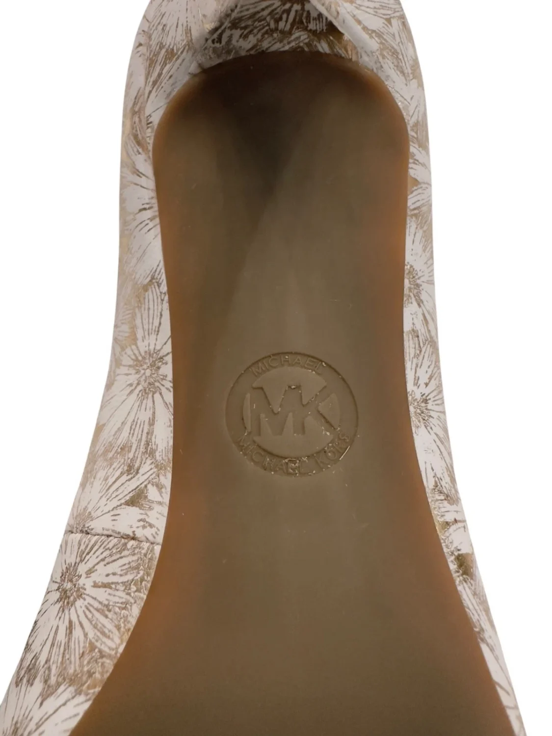 Michael Kors 女式白金花卉尖头高跟鞋 7.5M 码-