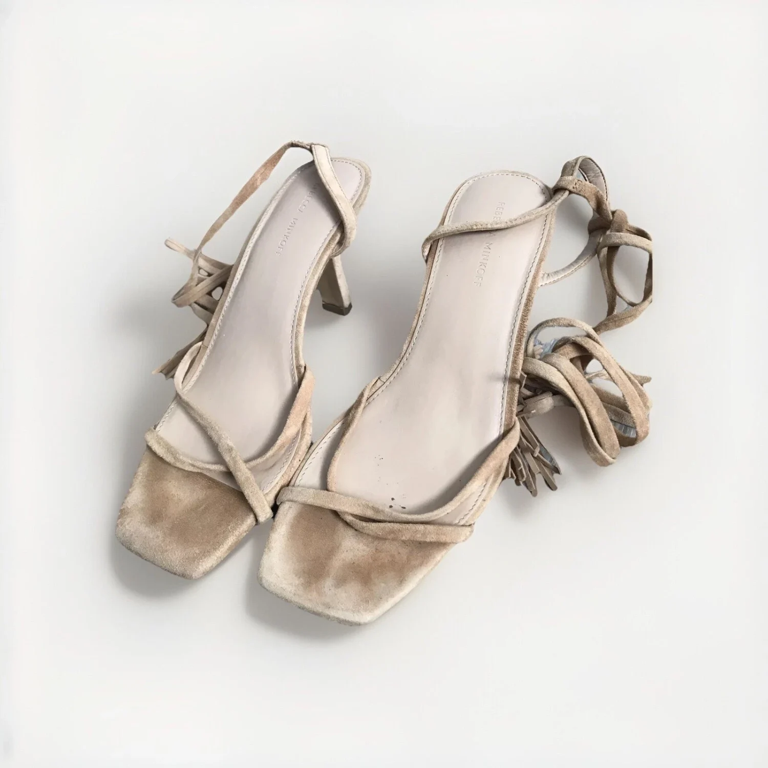 REBECCA MINKOFF 女式 8 棕色踝带中跟鞋凉鞋-