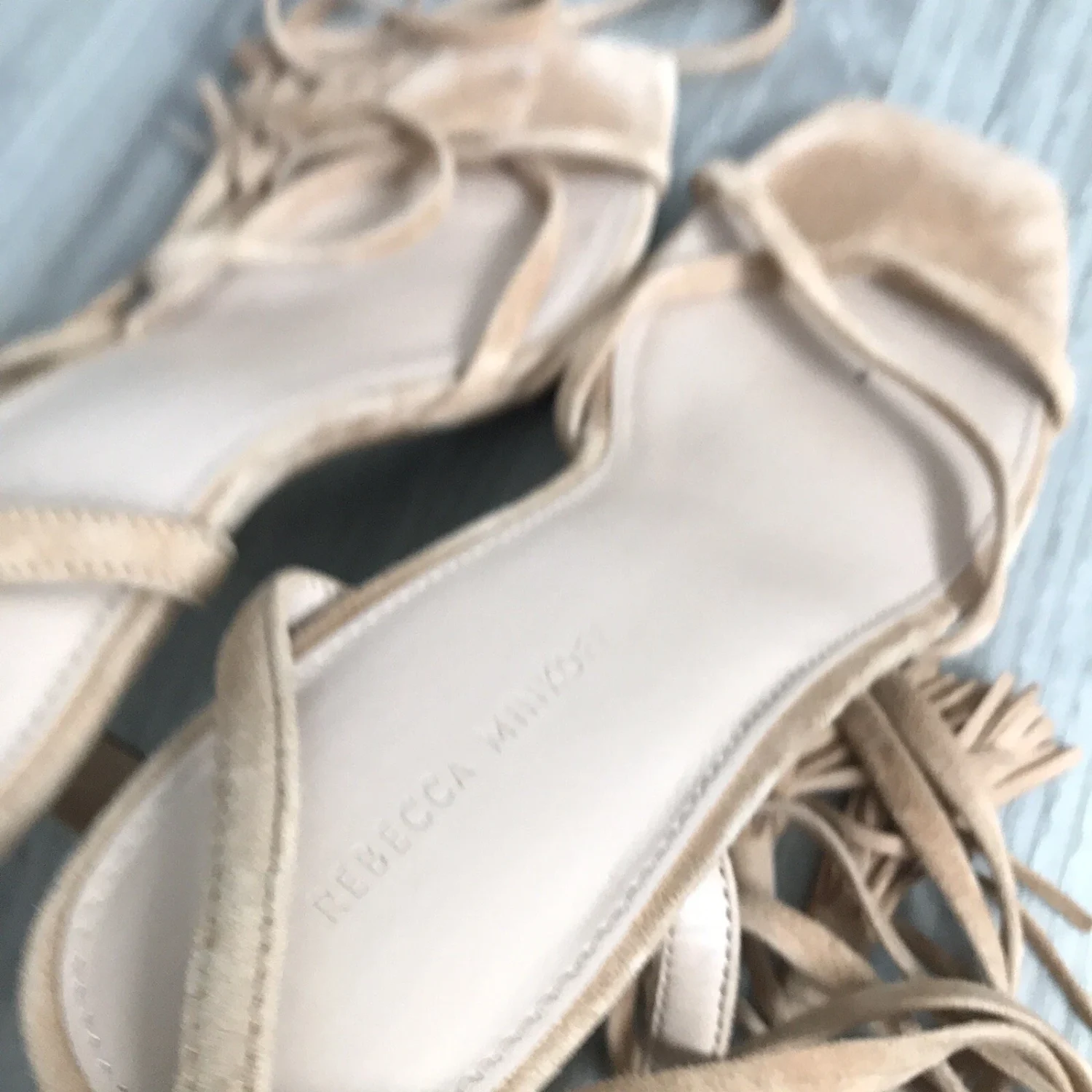 REBECCA MINKOFF 女式 8 棕色踝带中跟鞋凉鞋-