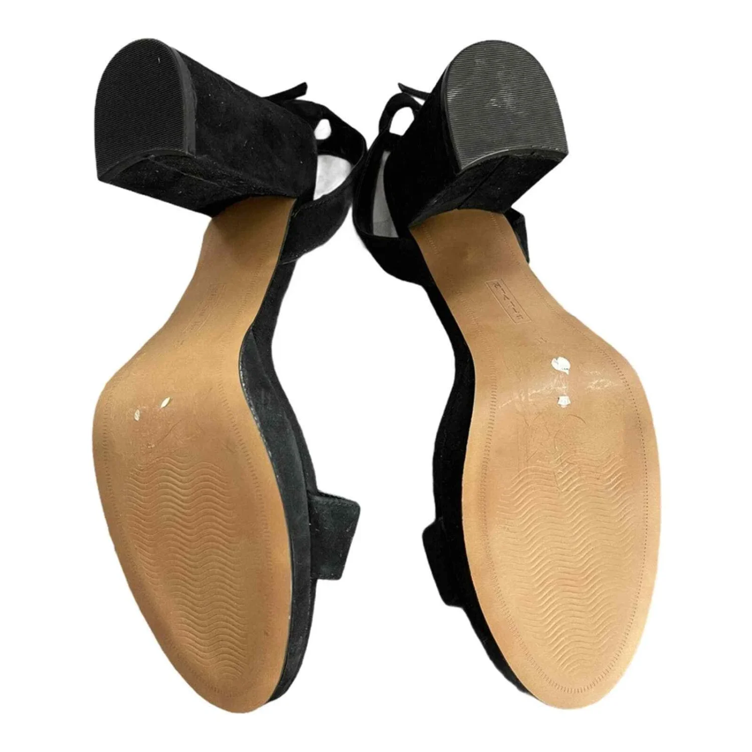 Steven By Steve Madden 黑色 Vice 麂皮绒粗跟凉鞋 11 码-