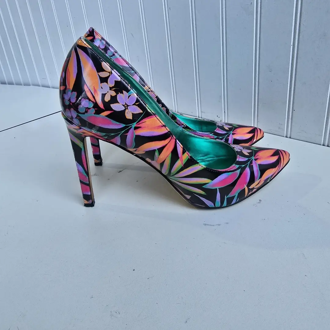 Nine West Tatiana 花卉女式高跟鞋美国 8 M 码多色-