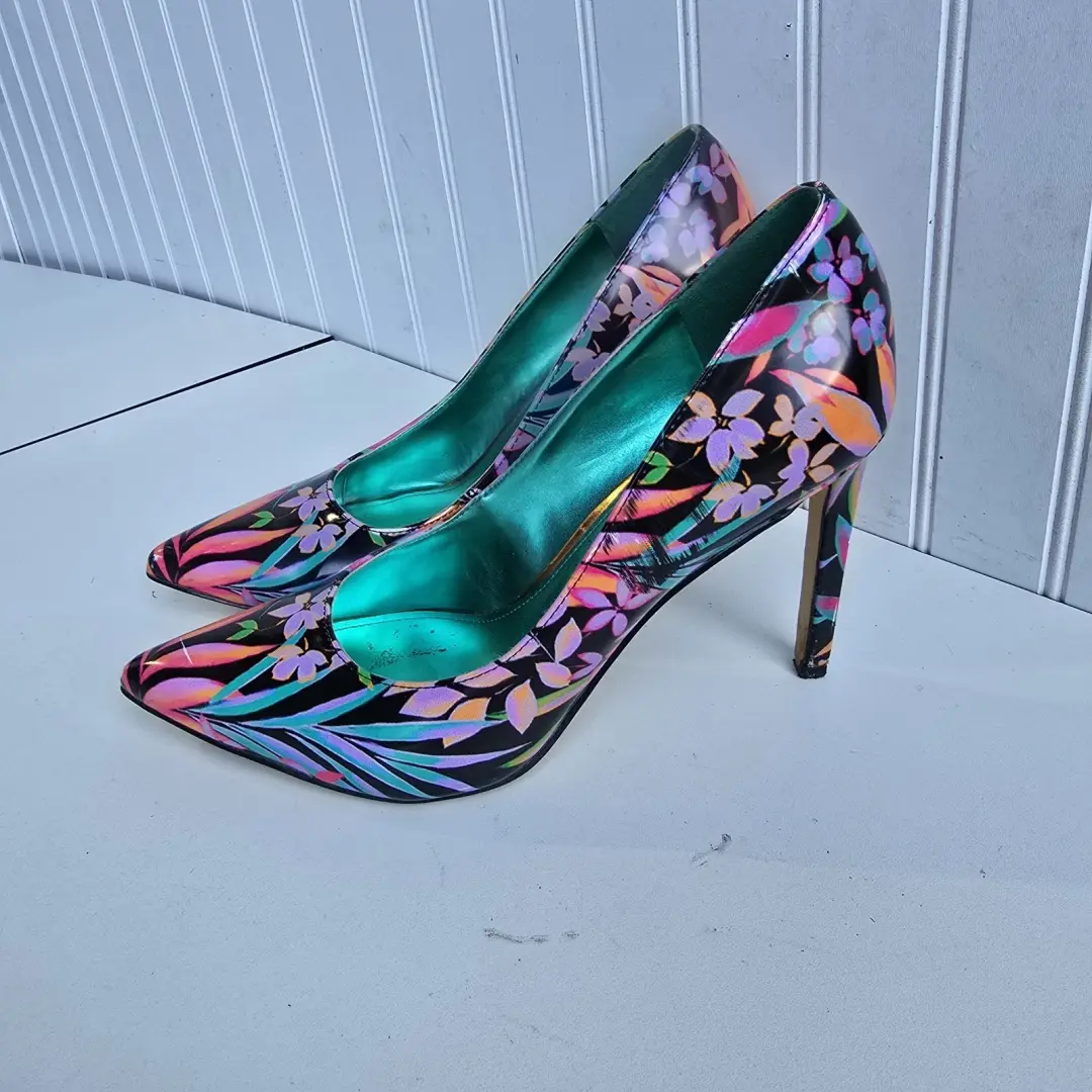 Nine West Tatiana 花卉女式高跟鞋美国 8 M 码多色-