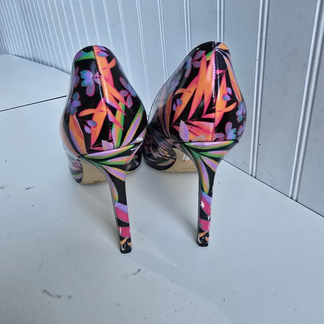Nine West Tatiana 花卉女式高跟鞋美国 8 M 码多色-