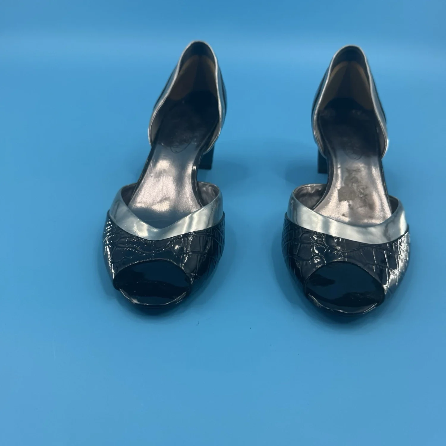 Circa Joan & David女式黑色露趾D'Orsay高跟鞋8.5米-