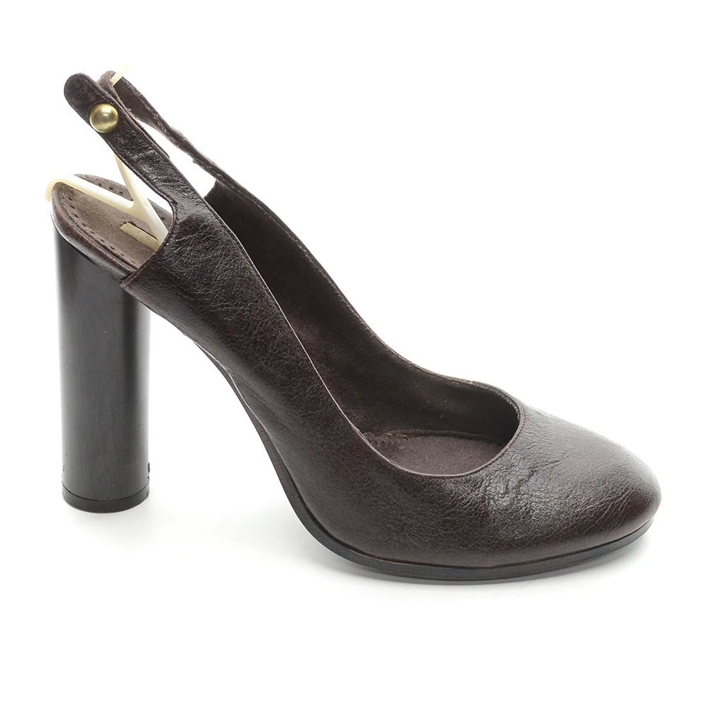 女士 Stella McCartney 露跟高跟鞋 39 / 8.5 棕色素食高跟鞋-