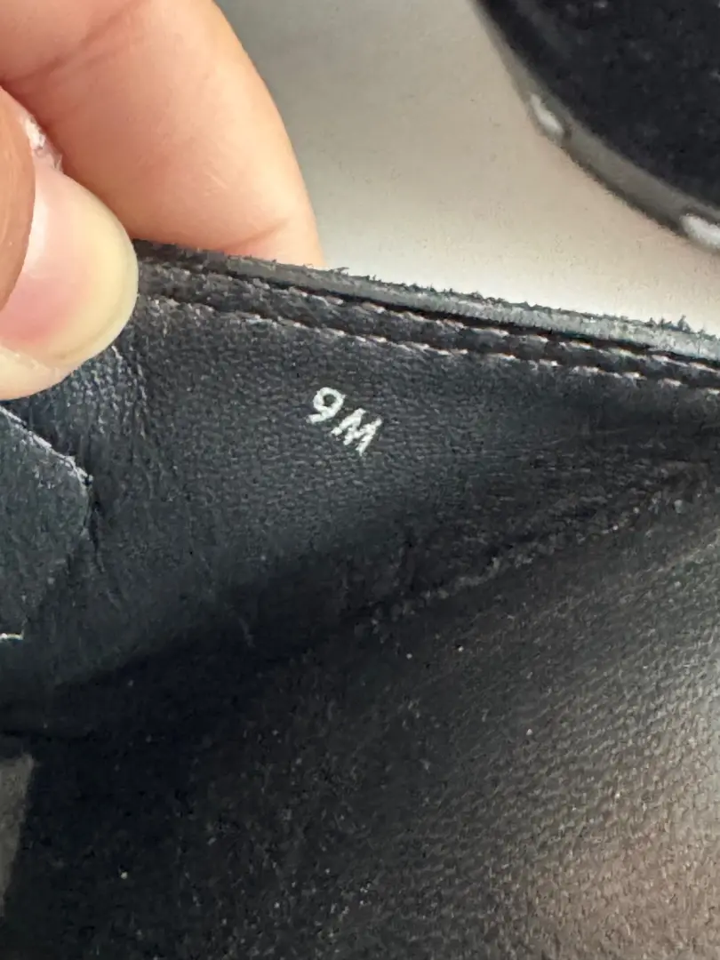 Stuart Weitzman 木屐 Y2K 拖鞋 8 码黑色麂皮绒耳钉金属扣银色 90 年代-