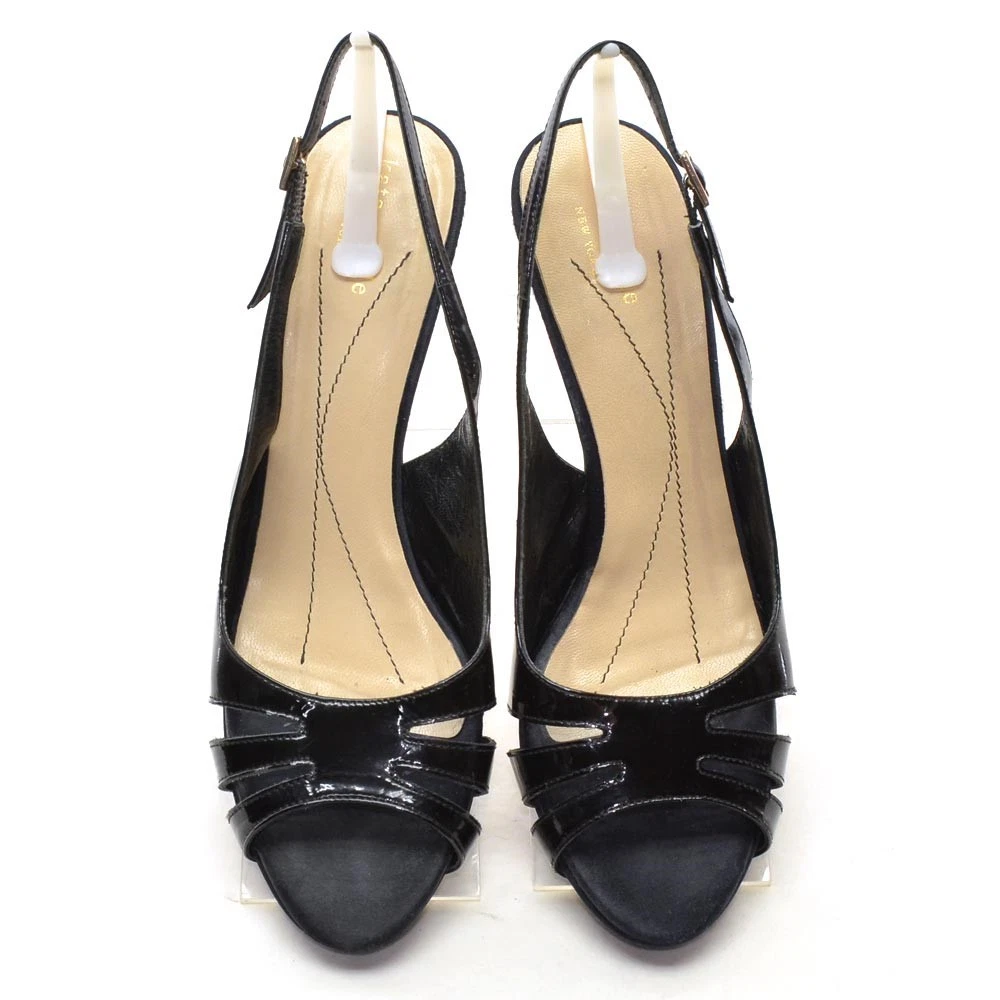 女士 kate spade 露跟高跟鞋 8.5 B 专利隐藏厚底高跟鞋意大利-