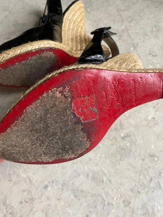 Christian Louboutin 高跟鞋 皮革 黑色 EU35 US5 日本 F/S 二手-