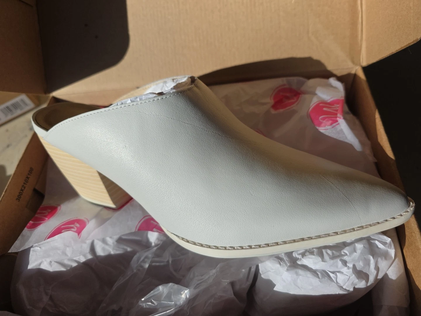 女士 Matisse Cammy Mule 白色皮革尖头 7.5 码-