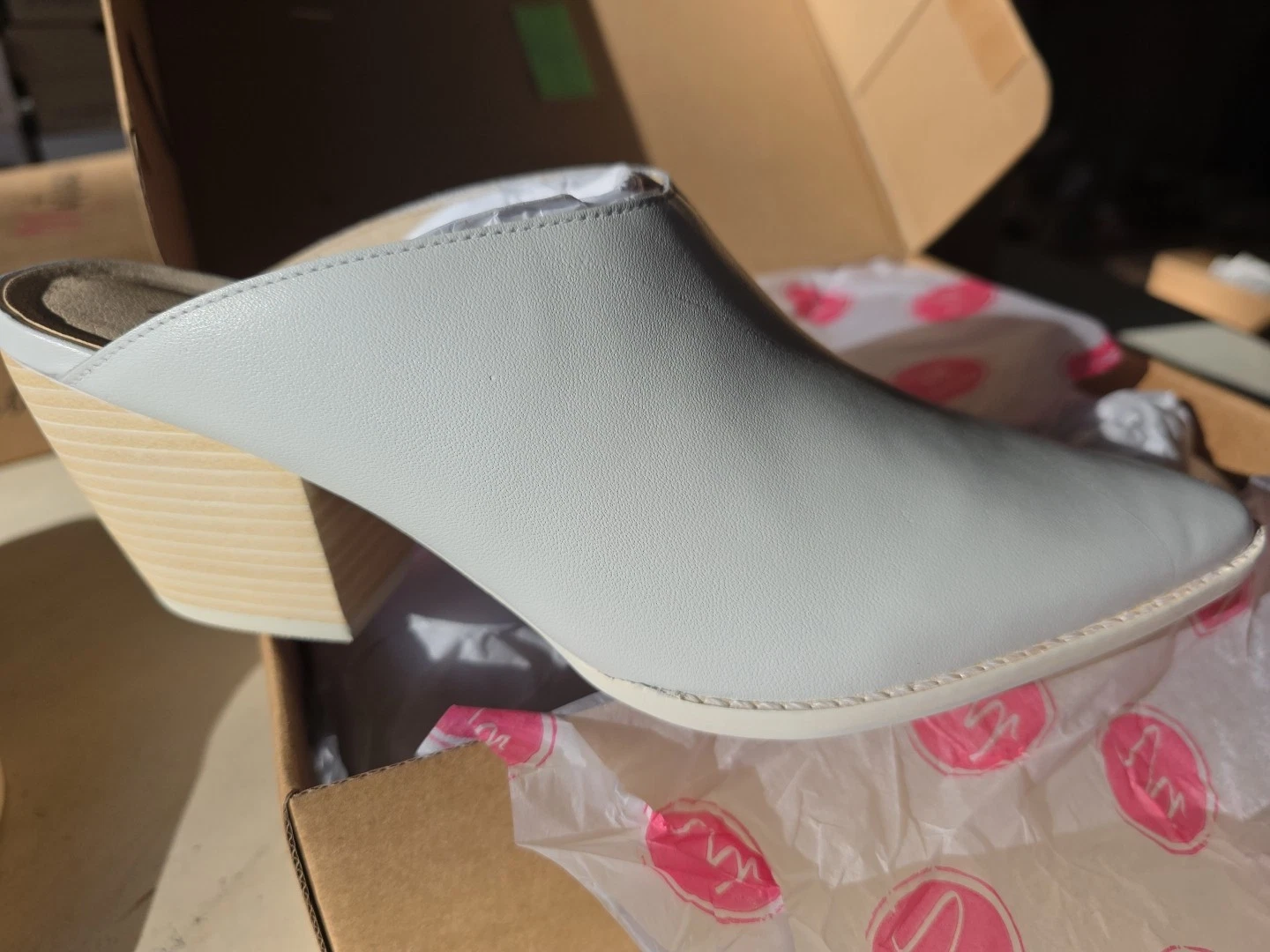 女士 Matisse Cammy Mule 白色皮革尖头 7.5 码-