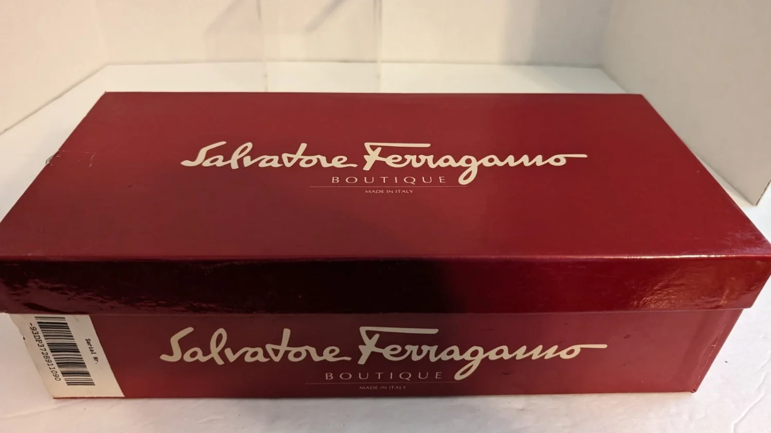 SALVATORE FERRAGAMO 精品 'LAUDAMIA 黑色 Nero Nabuck 小牛 9 AAAA 泵愈合-
