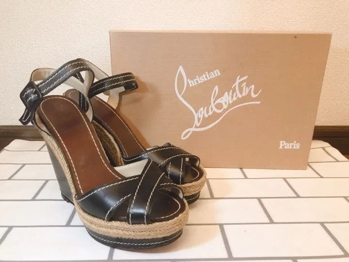 Christian Louboutin Almeria 坡跟凉鞋高跟鞋 37-
