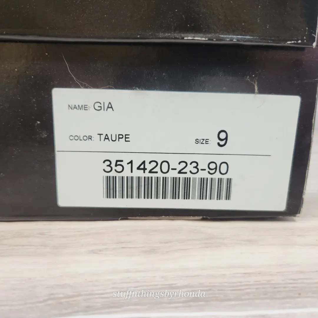 JUST FABULOUS ~ Gia ~ 细高跟鞋米色和棕褐色花边印花 US 9/EU 40-