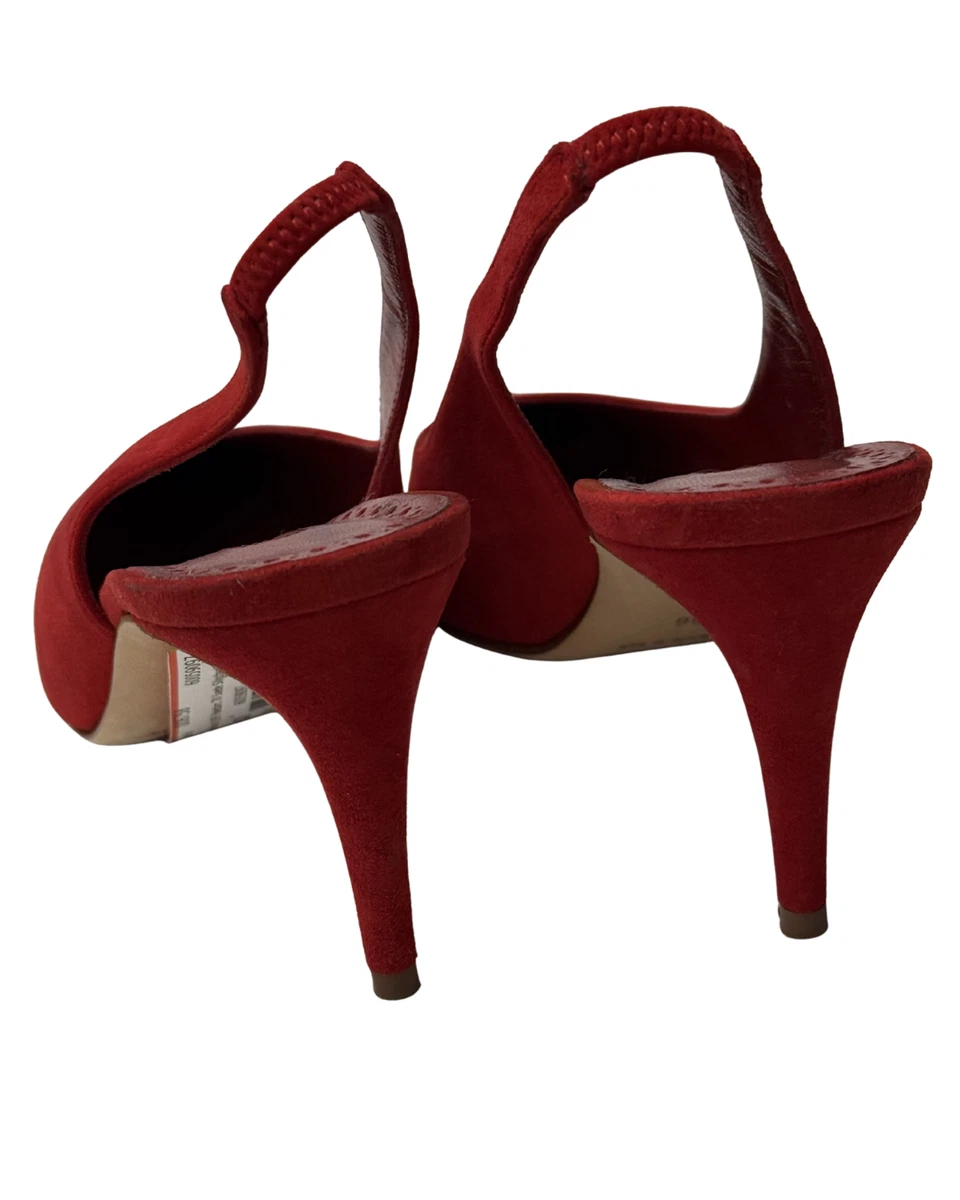 $995 Manolo Blahnik Paledarc 70 麂皮绒吊带尺寸 6/36 -