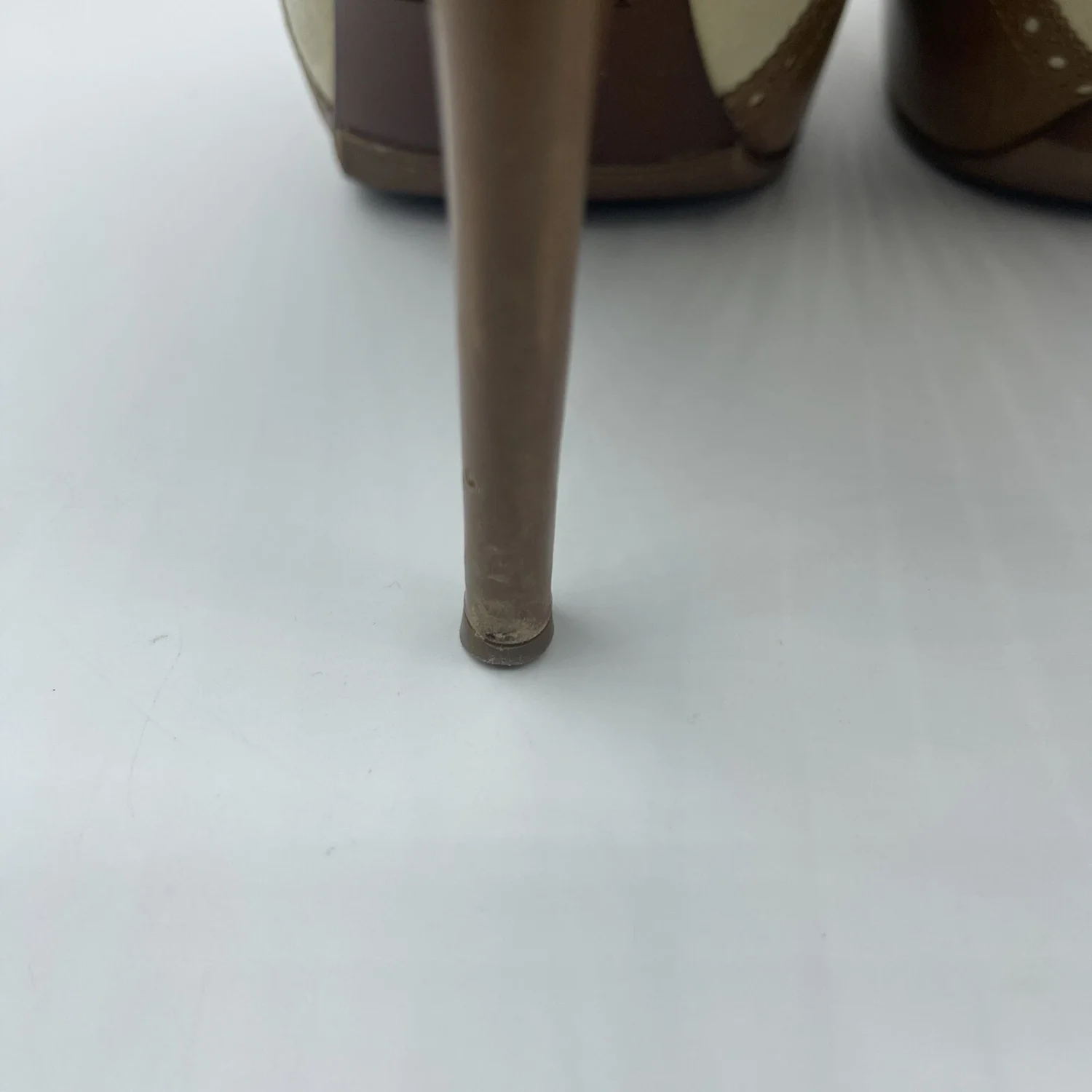 复古 Ralph Lauren 紫色标签女式露趾高跟鞋翼尖意大利制造 7.5 B-
