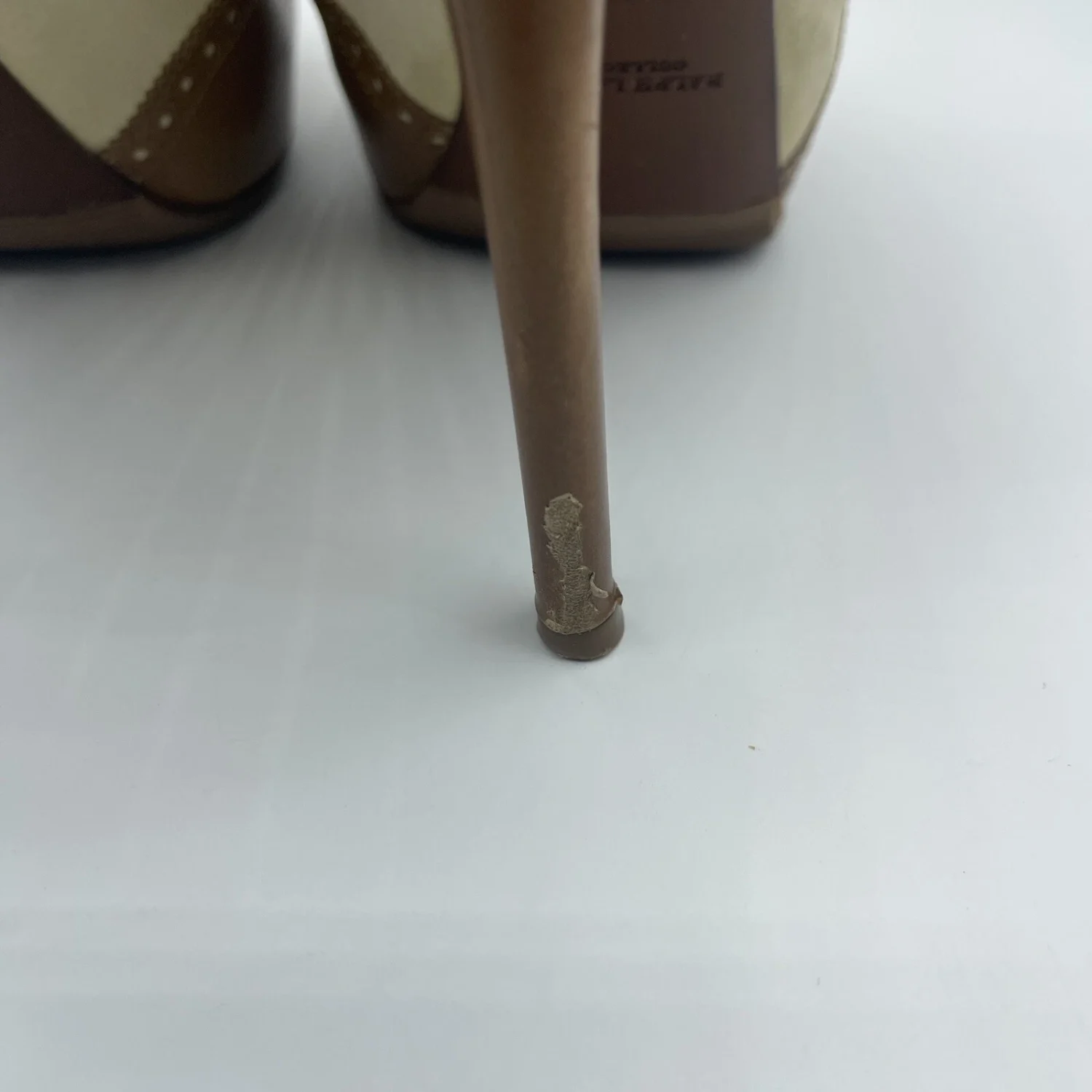 复古 Ralph Lauren 紫色标签女式露趾高跟鞋翼尖意大利制造 7.5 B-