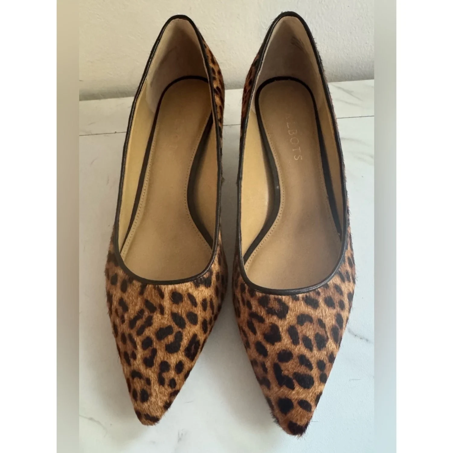 TALBOTS SYLVIE KITTEN HEEL PUMPS LEOPARD PRINT 🐆 尺寸 7.5-