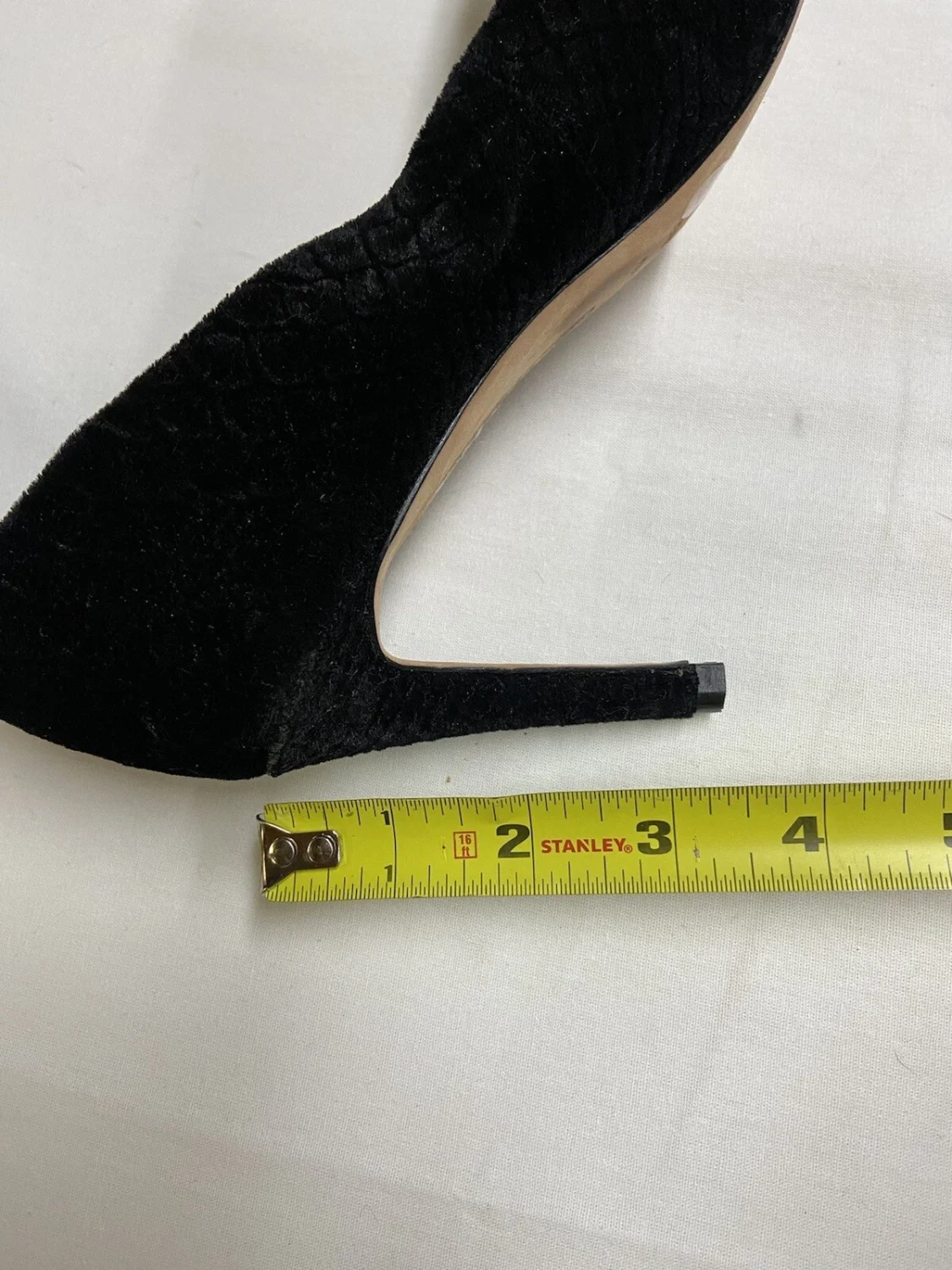 Vince Camuto女式高跟鞋7.5黑色拉丝绒高跟鞋懒人鞋-