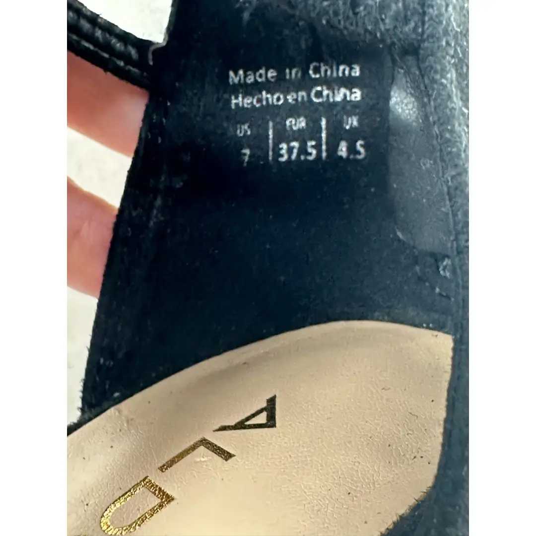 Aldo 黑色水钻绑带高跟鞋凉鞋 7 码-