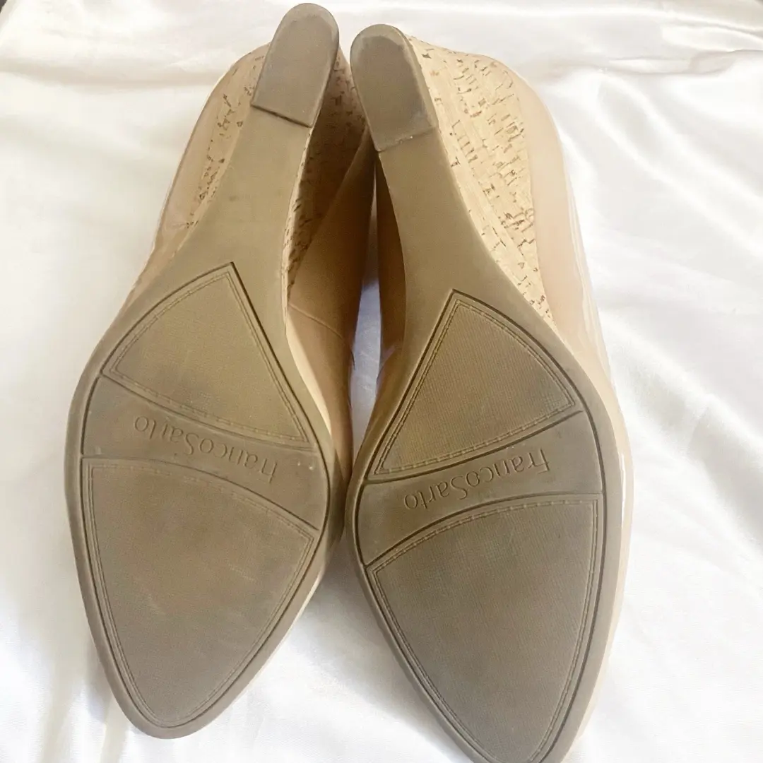 Franco Sarto 男士制造材料 4 英寸楔形棕褐色泵 10M-