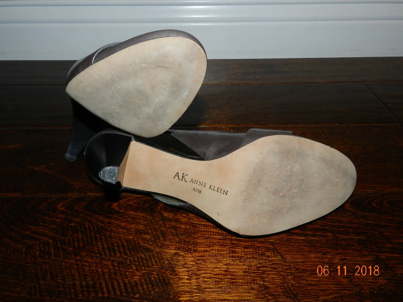AK Anne Klein Wms 橄榄绿色漆皮高跟鞋 Avari 9 1/2M-