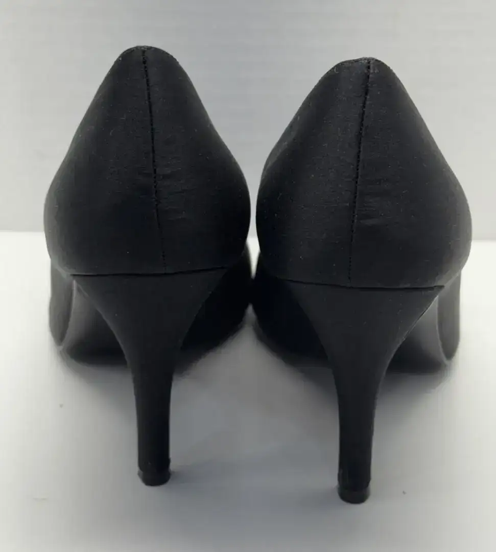 THE TOUCH OF NINA 女式高跟鞋 8.5 米黑色露趾荷叶边晚间婚礼-