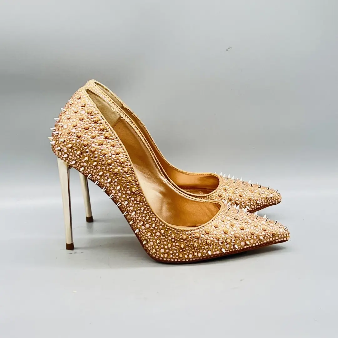 Steve Madden 鞋女式 7 玫瑰金钉钉钉高跟鞋高跟鞋-