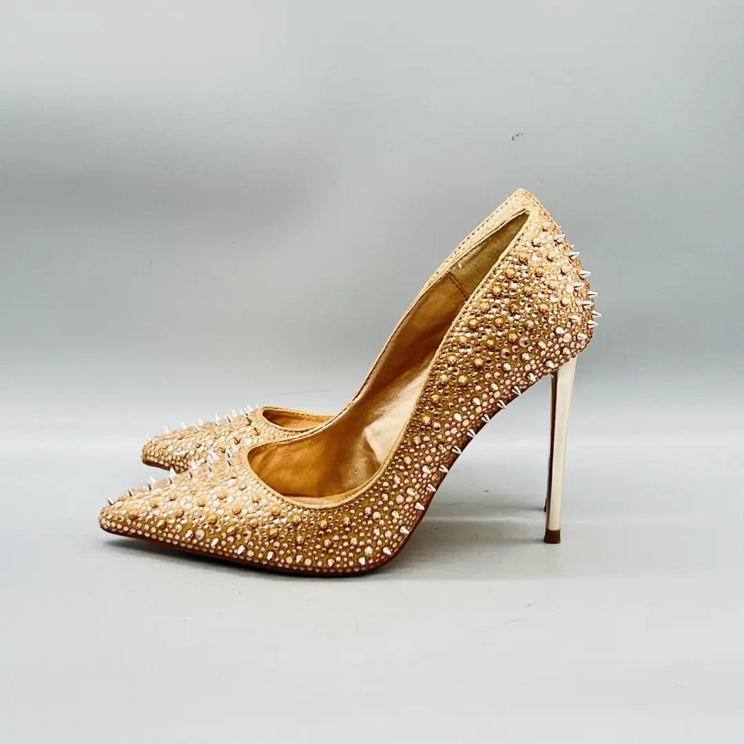 Steve Madden 鞋女式 7 玫瑰金钉钉钉高跟鞋高跟鞋-