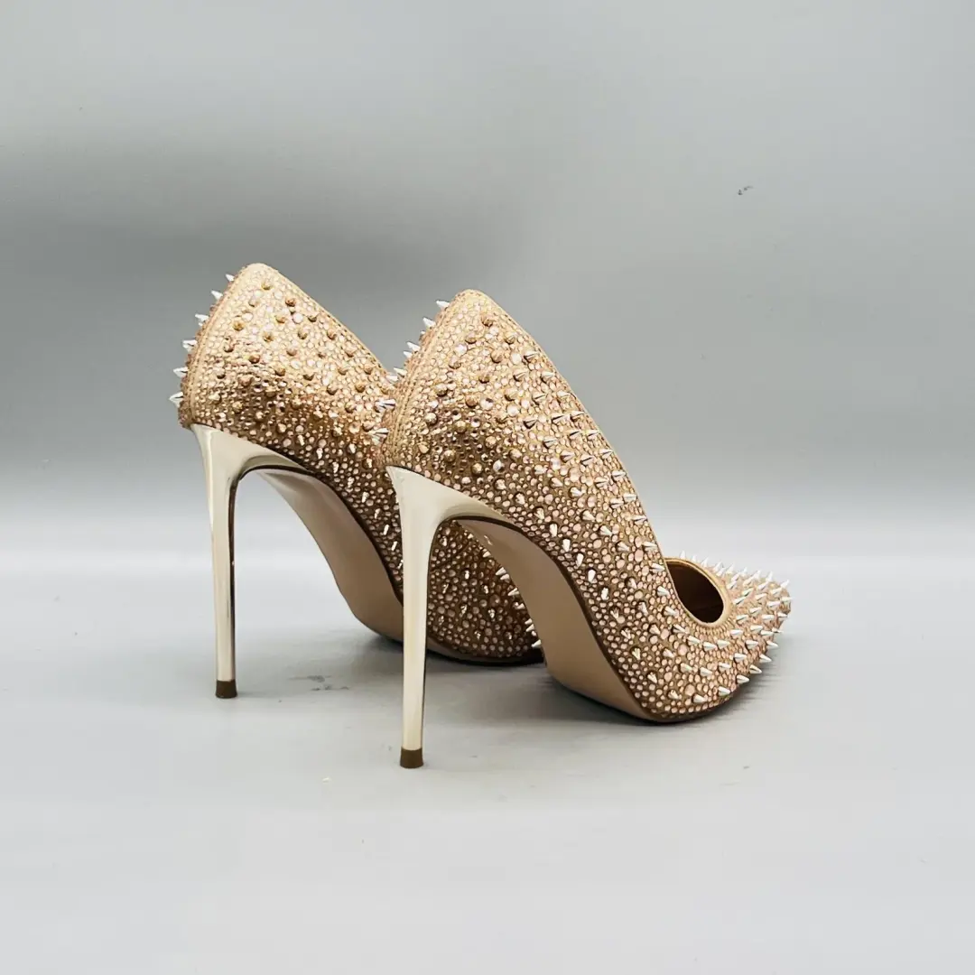 Steve Madden 鞋女式 7 玫瑰金钉钉钉高跟鞋高跟鞋-