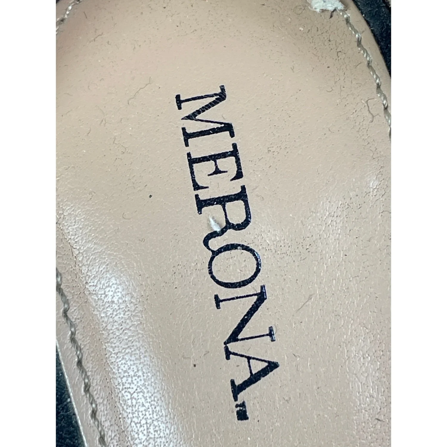 Merona Lulu女式黑色麂皮绒踝带露趾高跟鞋凉鞋9-