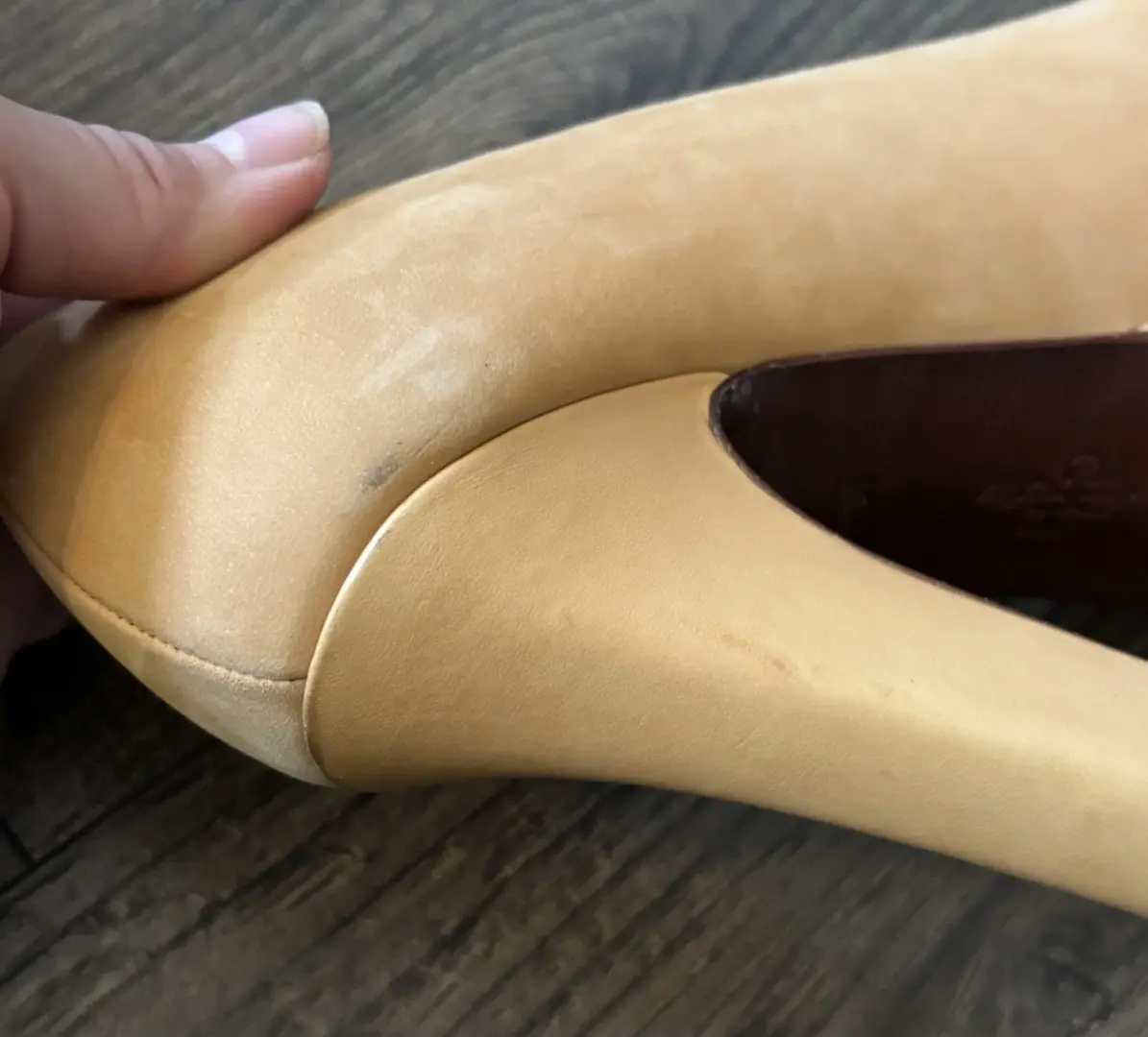 Cole Haan 皮革棕褐色高跟鞋性感露趾女式正装 10.5 B 码-