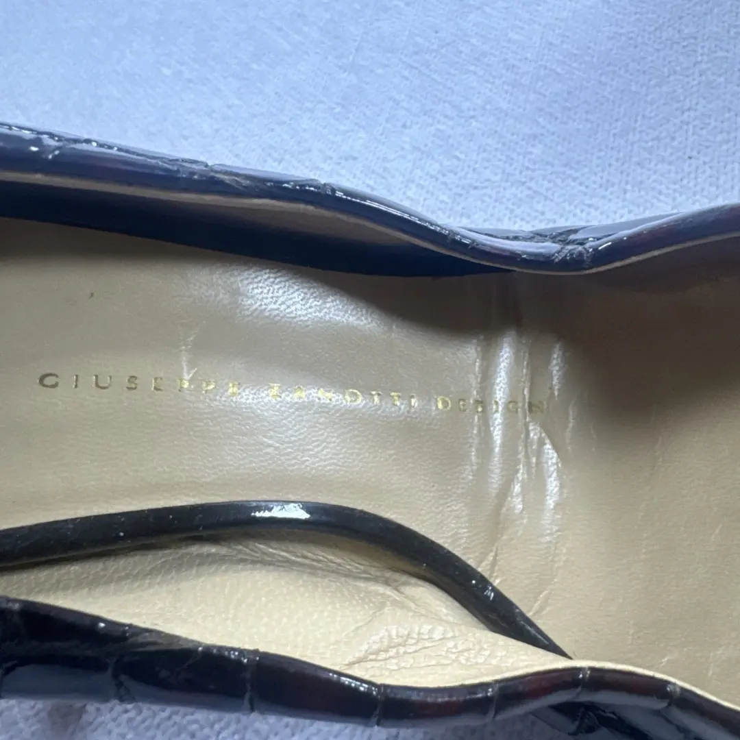 Giuseppe Zanotti 女式棕色鳄鱼浮雕细高跟鞋 37/Us5.5 码 -