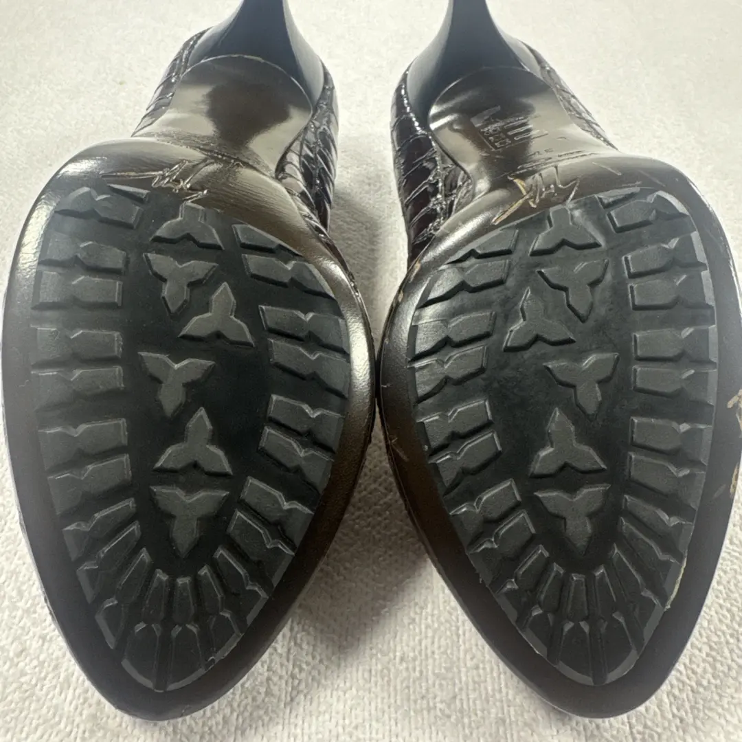 Giuseppe Zanotti 女式棕色鳄鱼浮雕细高跟鞋 37/Us5.5 码 -