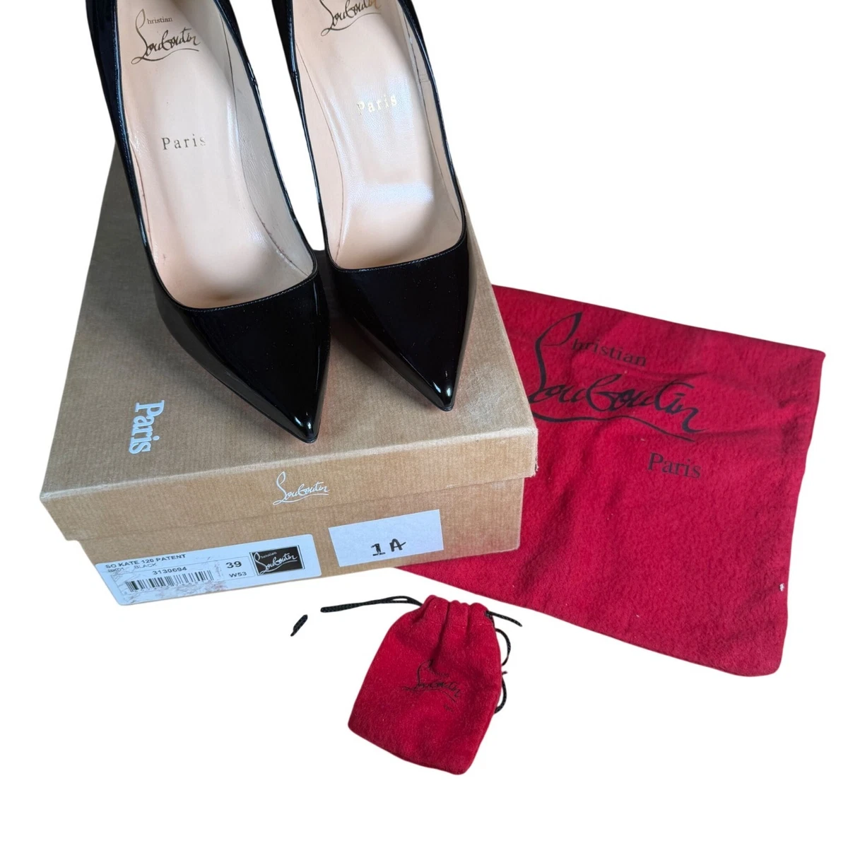 Christian Louboutin So Kate 120 泵黑色漆皮尺寸 EU 39 US 9-