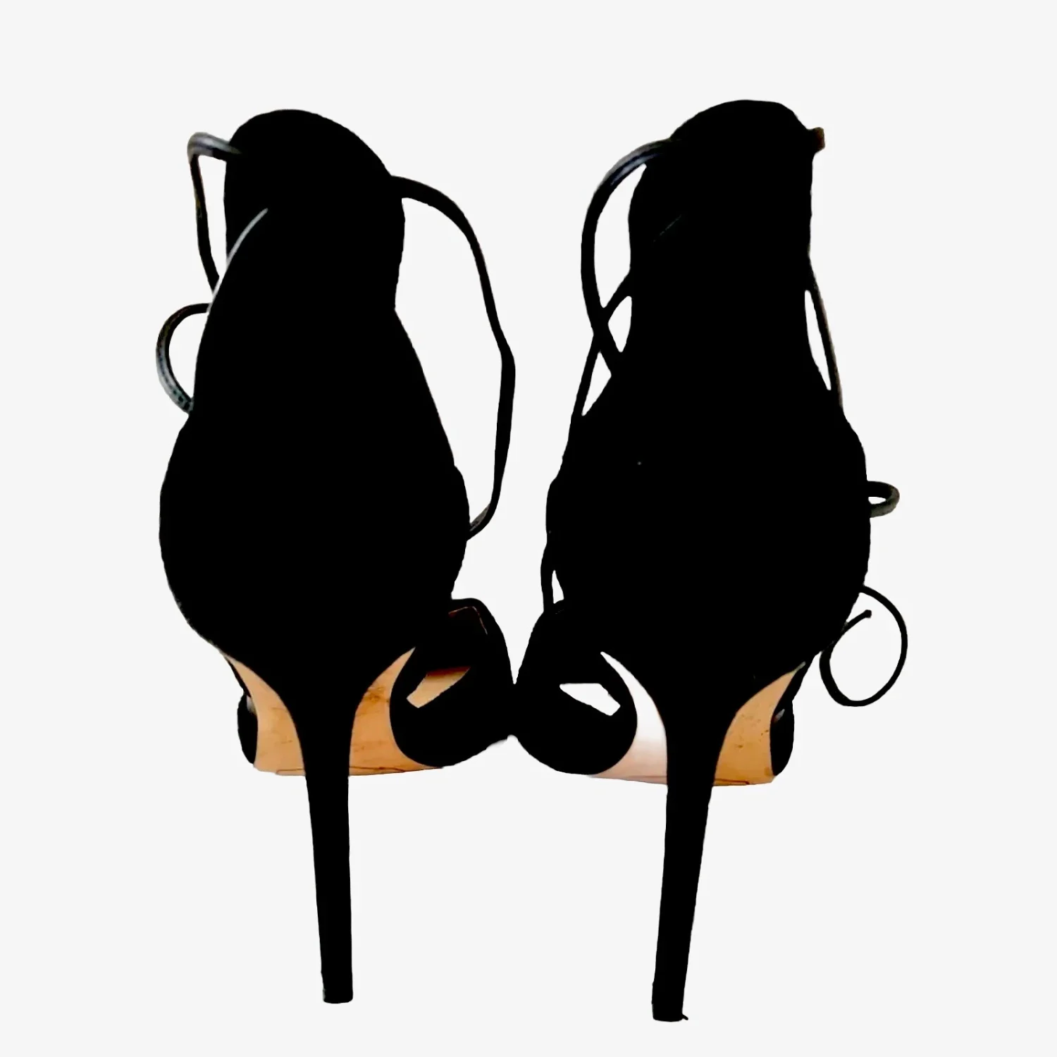 Sam Edelman 性感黑色麂皮绒系带高跟鞋 - US9.5 --