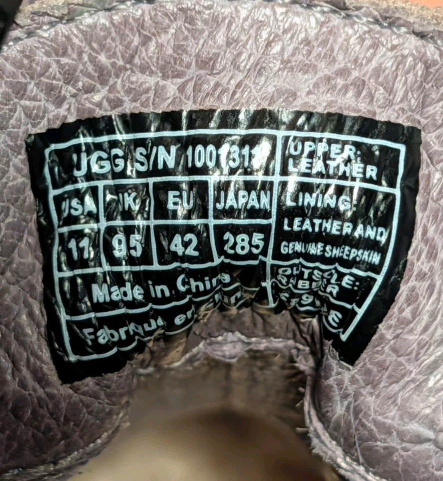 UGG Celestina 皮革铆钉厚底高跟鞋带剪绒鞋垫 11 码 EU 42-