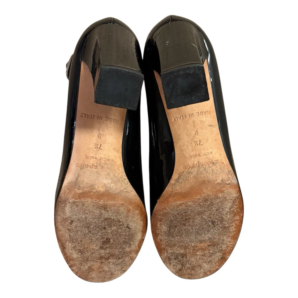 KATE SPADE NEW YORK 女式黑色漆皮 Kameron 泵 7.5 码-
