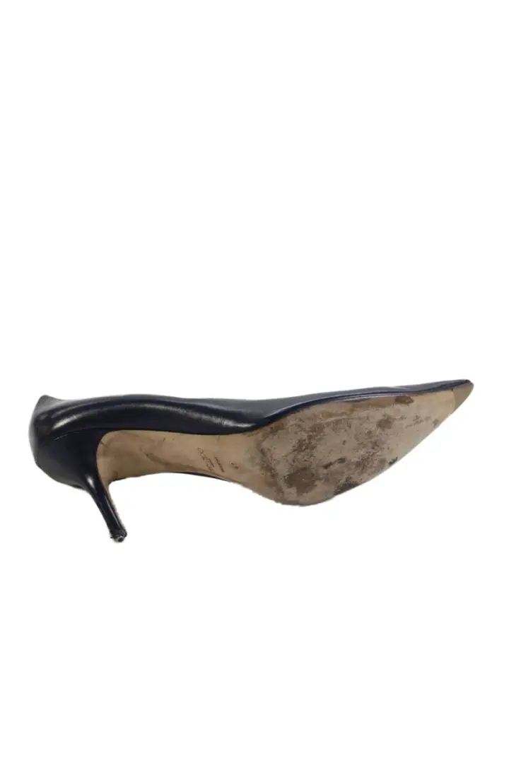 Jimmy Choo 女式皮革尖头高跟鞋海军蓝 41 11 码-