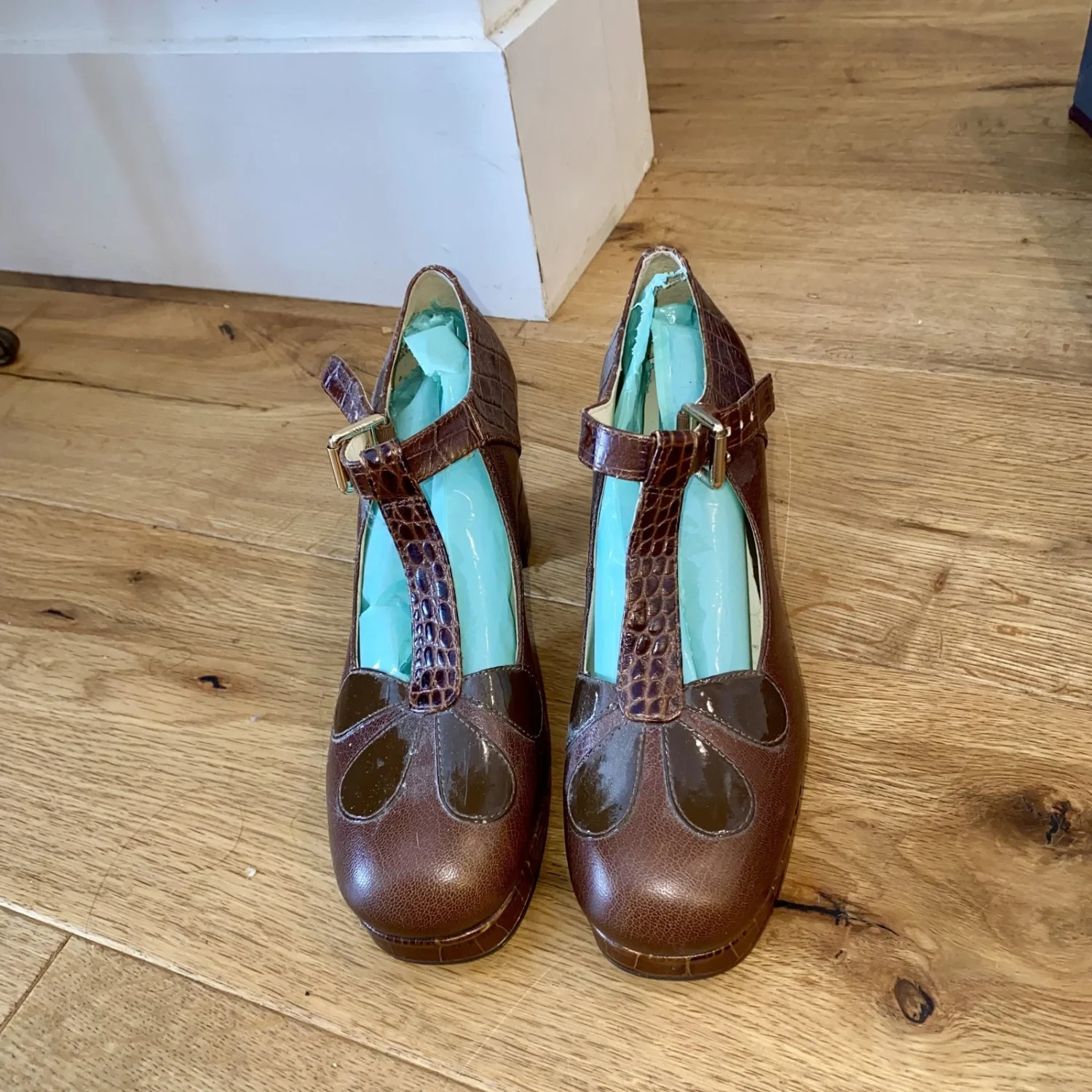 Clarks x Orla Kiely Orla Belle T 系带高跟鞋女式 UUS6-