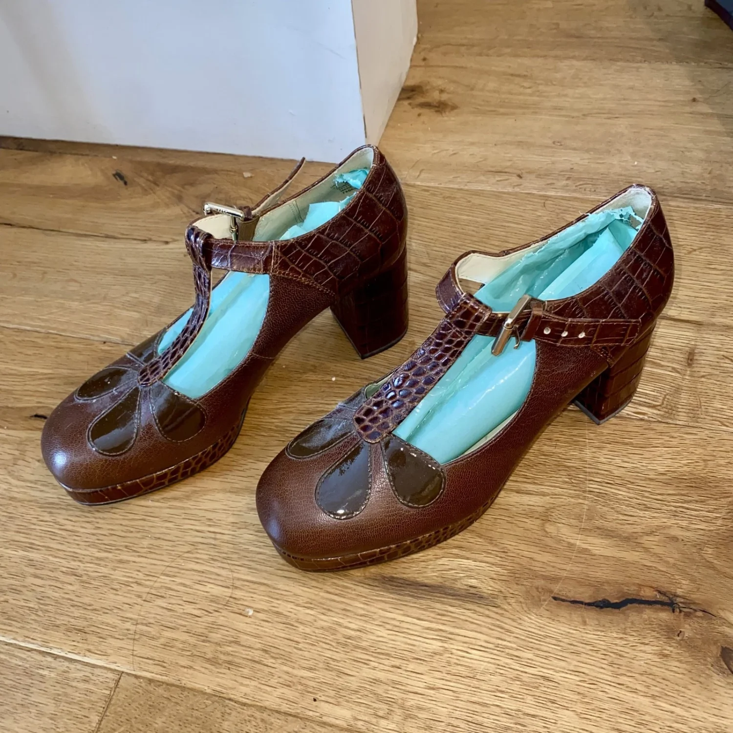 Clarks x Orla Kiely Orla Belle T 系带高跟鞋女式 UUS6-