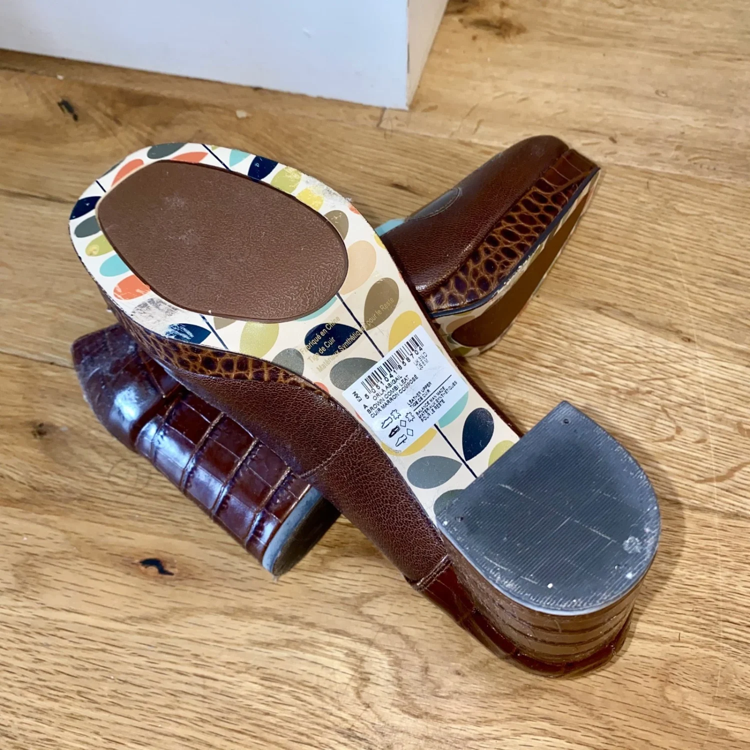 Clarks x Orla Kiely Orla Belle T 系带高跟鞋女式 UUS6-
