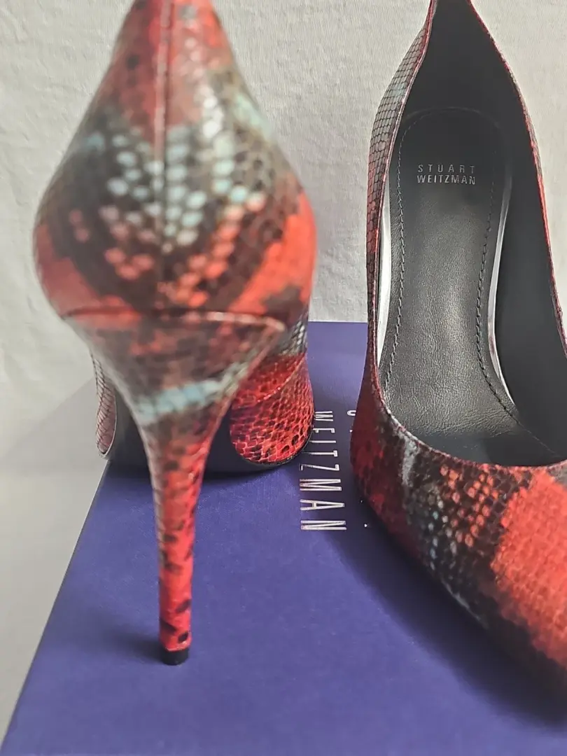 Stuart Weitzman Naughty 系列尺寸 12W Carni Painted Python - 华丽 -