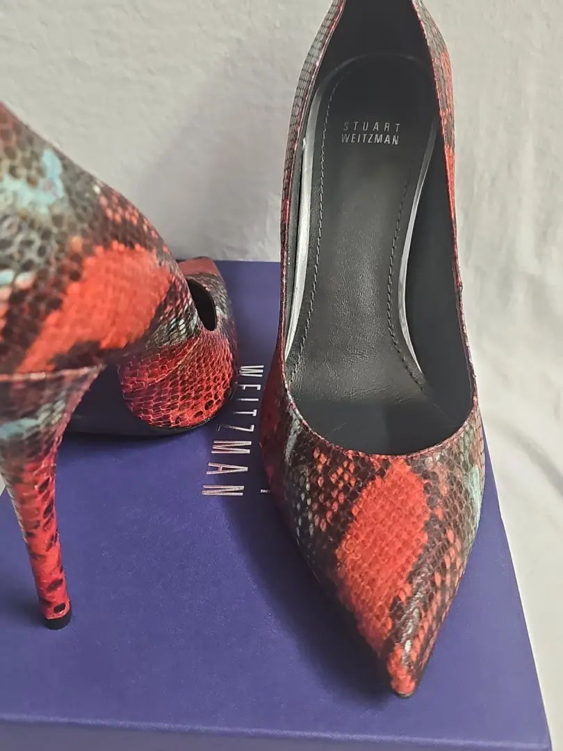 Stuart Weitzman Naughty 系列尺寸 12W Carni Painted Python - 华丽 -