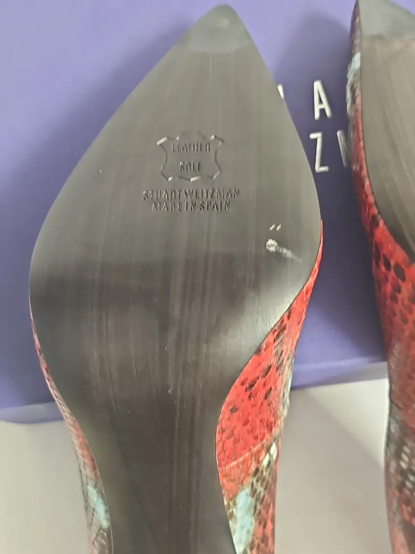 Stuart Weitzman Naughty 系列尺寸 12W Carni Painted Python - 华丽 -